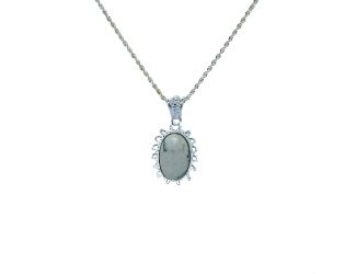 White Turquoise Studded Necklace