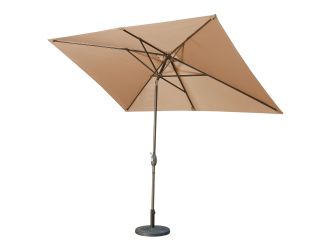 IF Collection -  6.5-Foot x 10-Foot Rectangular Patio Umbrella w/Tilt & Crank - Khaki