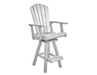 Swivel Pub Arm Chair - White