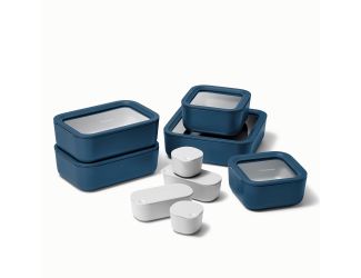 14pc Glass Food Storage Set Navy