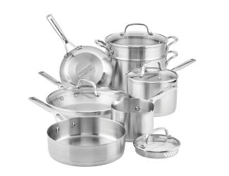11pc Stainless Steel 3-Ply Cookware Set