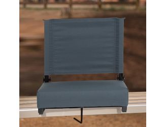 500 lb. Rated Lightweight Stadium Chair-Handle-Padded Seat, Dark Blue
