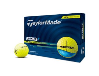 TaylorMade Distance+ 2025 Yellow Golf Balls - 1 Dozen