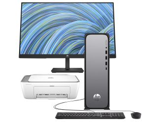 OmniDesk Intel Desktop PC w/ 24" monitor, multi-function printer
