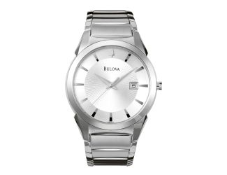 Men's Stainless Steel Bracelet Watch, Silver Dial