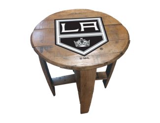 Los Angeles Kings Oak Barrel Table