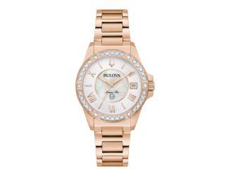 Ladies' Marine Star Series L Diamond Rose Gold-Tone SS Watch White MOP Dial