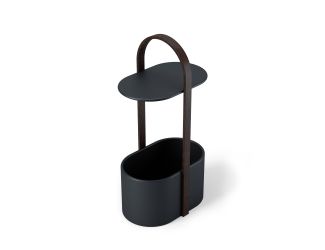 Bellwood Freestanding Storage/End Table Blk/Walnut