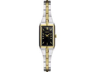 Ladies Essential TT Black Dial Baguette
