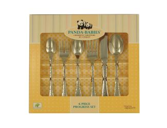6pc Stainless Child's Progress Flatware Set