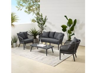 Dover 4Pc Outdoor Loveseat Patio Furniture Set