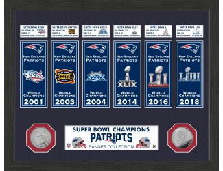 New England Patriots Super Bowl Banner Collection Photo Mint