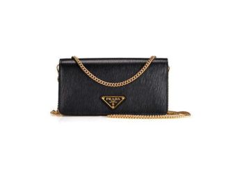 Prada Miniborse Black Vitello Move Leather Chain Cross Body