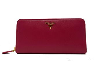 Women's Large Zip Around Saffiano Wallet Size 4.05"x 7.8