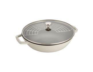 4.5qt Cast Iron Perfect Pan White Truffle