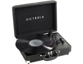 Victrola Journey+-Bluetooth Portable Suitcase Record Player in Black