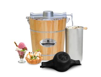 Gourmet Old Fashioned 4qt Wood Bucket Ice Cream Maker