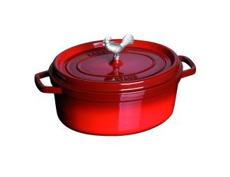 Cast Iron 5.75 Qt. Coq Au Vin Cocotte - Cherry