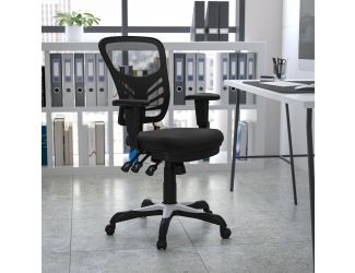 Mid-Back Black Mesh Multifunction Ergonomic Office Chair with Adjustable Arms