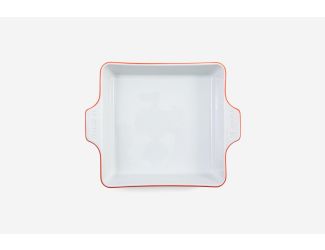 8" x 8" Square Baking Dish, Porcelain - Red