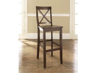 X-Back Bar Stool (Mahogany) w/ 30" Seat Height.(PAIRS)
