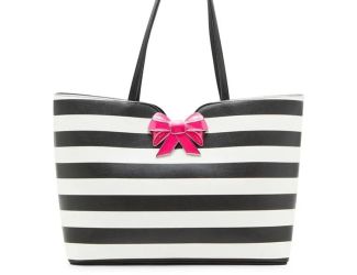 Striped Bow Tote