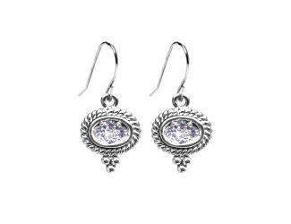 Tango Tiny Framed Oval Drop Earrings