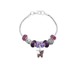 Butterfly Crystal Charm Bracelet