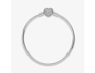 Pandora Moments Sparkling Heart Clasp Bracelet