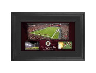 10" x 18" Stadium Panoramic Framed Collage w/Game-Used Football - Arizona Cardinals