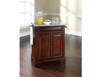LaFayette Granite Top Kitchen Island Mahogany Finish