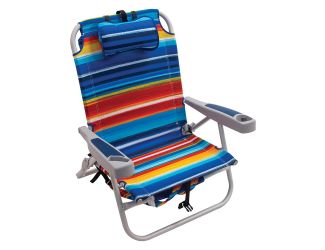 4-Position Backpack Beach Chair w Cooler