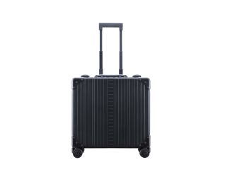 Aleon 17" Wheeled Aluminum Hardside Business Briefcase (Onyx) Black