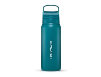 LifeStraw Go 24oz Stainless Steel Filtered Water Bottle Laguna Teal