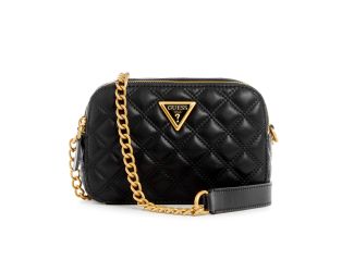 Giully Quilted Camera Crossbody - Black
