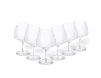 Vine Set/6 burgundy glasses