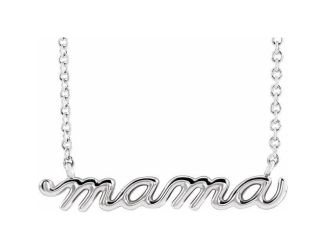 Sterling Silver Petite "Mama" Necklace
