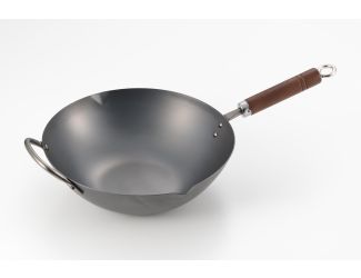 12" Yoshikawa Series Black Steel Beijing Wok