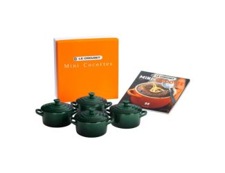 8oz Mini Cocottes Set with Cookbook - 4pk Artichaut