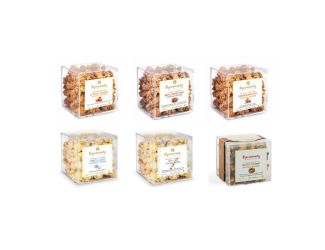 Popinsanity 6pk Popcorn in 4x4x4 Acrylic Gift Box - 6 Flavors