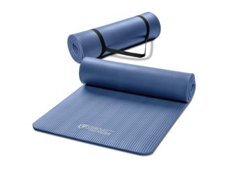 Circuit Fitness NBR Exercise Mat - Sleek Black - 1/2" (12mm)