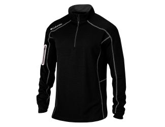Mens Omni-Wick Shotgun 1/4 Zip-Black-2X