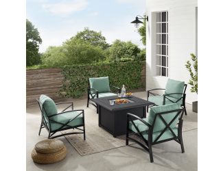 Kaplan 5Pc Outdoor Conversation Set W/Fire Table
