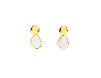18K Gold Plated Fashion White Earrings