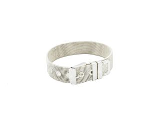 Silver Plate Belt designed 8" Bracelet