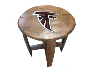 Atlanta Falcons Oak Barrel Table