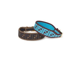 Fendi FF Embroidered Brown Cyber Blue Kit Bracelet