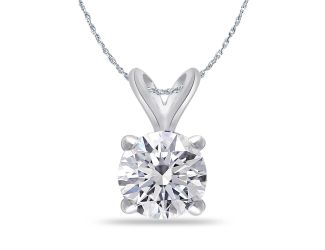 Bright White Round Lab Grown Diamond Pendant in 14K Rose Gold 2.00ct, Color-FG, Clarity-VS