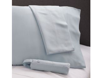 Satin Standard Travel Pillowcase Pair Blue