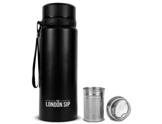 London Sip - 25oz Tea Infuser Bottle, Black